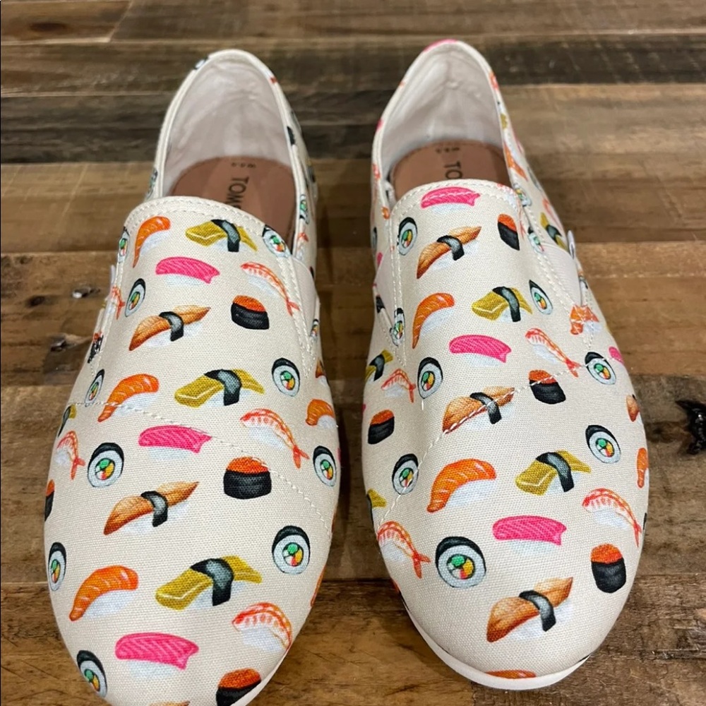 Toms Sushi Canvas Shoes 8.5 NWOT